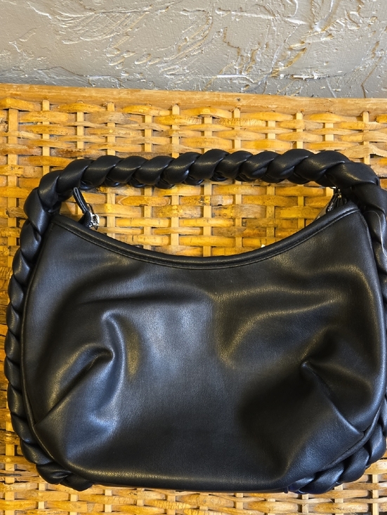 Collectioneighteen Handbags - NWT Black Braided-Handle Hobo Shoulder Bag